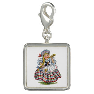 Retro Little Lady of Switzerland Charm