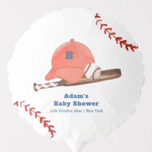 Retro LIttle Slugger Baseball Boy Baby Shower  Balloon