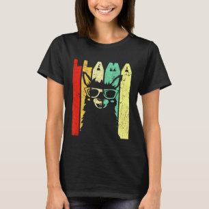 Retro Llama   Alpaca Llama Lovers T-Shirt
