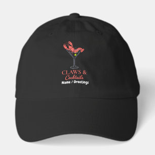 Retro Lobster Martini Claws and Cocktails Coastal Hat