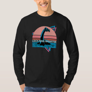Retro Loch Ness Monster Cryptid Nessie Vaporwave T-Shirt
