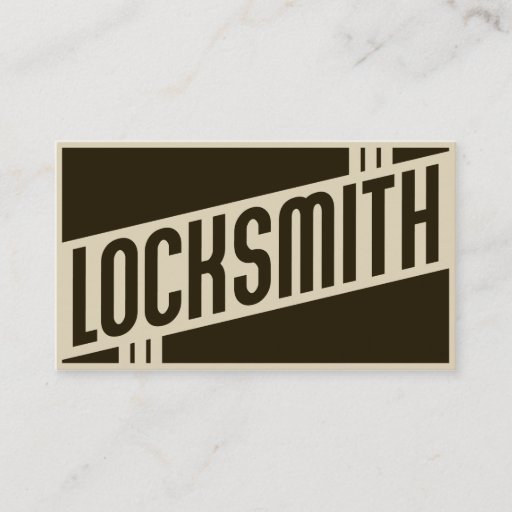 Customizable retro locksmith business cards