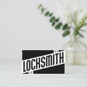 retro locksmith business card (Standing Front)