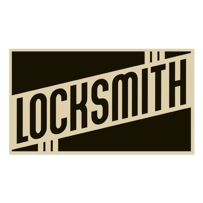 retro locksmith business cards