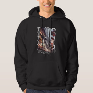 Retro Lofi Tokyo Japanese Streetwear Aesthetic Gra Hoodie