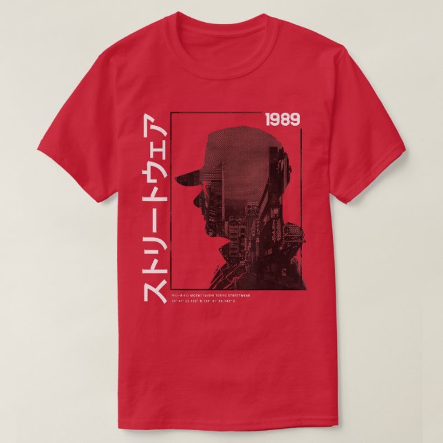 Retro Lofi Tokyo Japanese Streetwear Aesthetic Gra T-Shirt (Design Front)