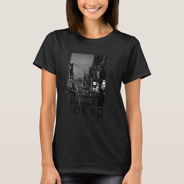 Retro Lofi Tokyo Japanese Streetwear Aesthetic Gra T-Shirt (Front)