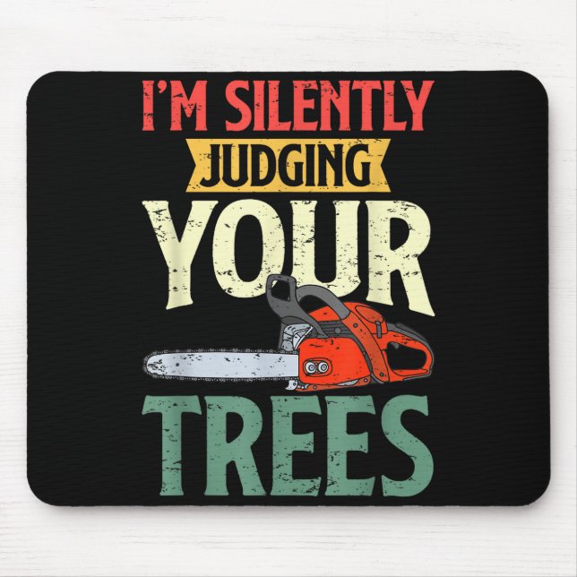 Retro Logger Lumberjack Arborist Dad Apparel Co. S Mouse Pad (Front)