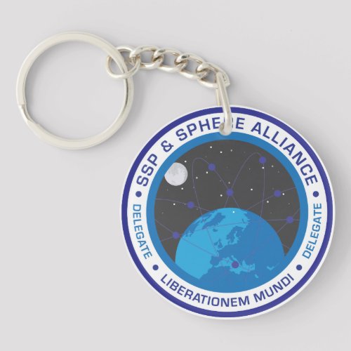 Retro Logo Circular Keychain