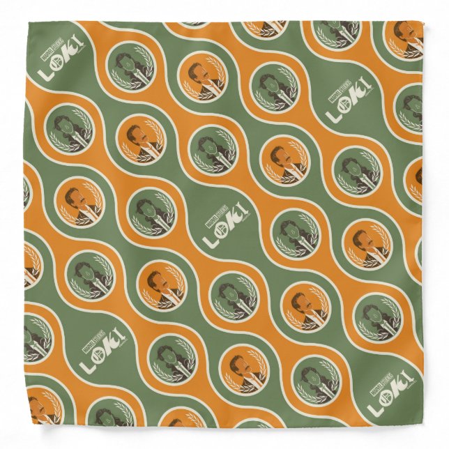 Retro Loki & Mobius Pattern Bandana (Front)