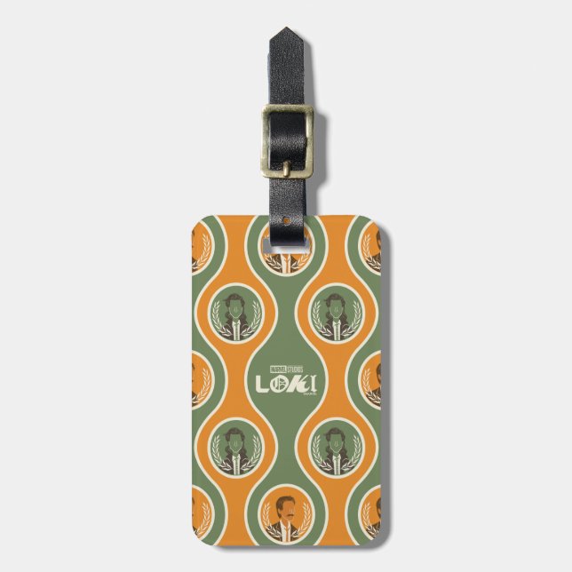 Retro Loki & Mobius Pattern Luggage Tag (Front Vertical)