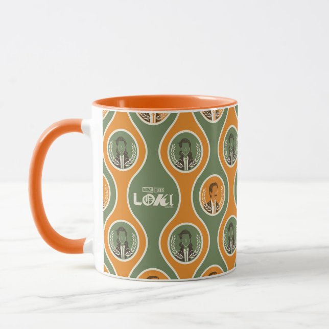 Retro Loki & Mobius Pattern Mug (Left)