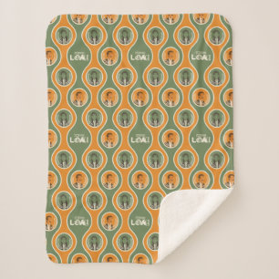 Retro Loki & Mobius Pattern Sherpa Blanket