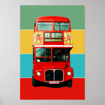 Retro London Bus Bands of Color