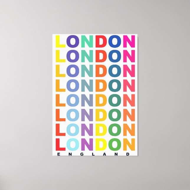Retro London England poster Canvas Print (Front)