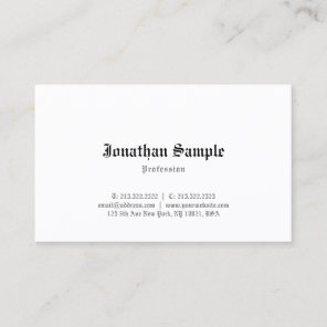 Retro Look Classic Old English Font Nostalgic Cool Business Card