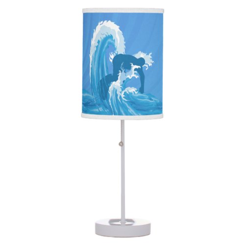 Retro look surfer table lamp