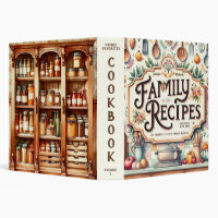 Retro Look with Pantry Cookbook 3 Ring Binder