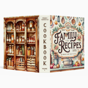 Retro Look with Pantry Cookbook 3 Ring Binder