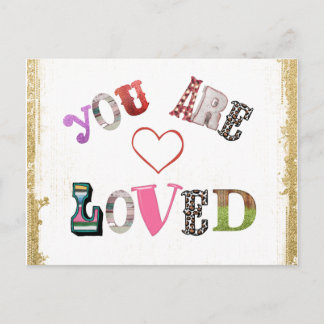 Retro Look: You are Loved Postcard