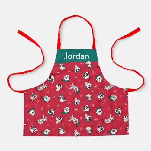 Retro LOONEY TUNES Winter Holiday Pattern Apron