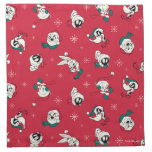 Retro LOONEY TUNES™ Winter Holiday Pattern Cloth Napkin