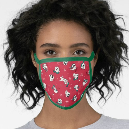 Retro LOONEY TUNES Winter Holiday Pattern Face Mask