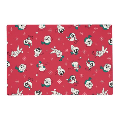 Retro LOONEY TUNES Winter Holiday Pattern Placemat