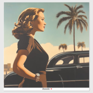 Retro Los Angeles Beauty Sticker