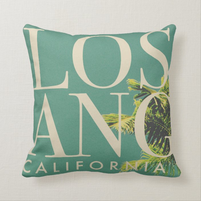Retro Los Angeles Throw Pillow