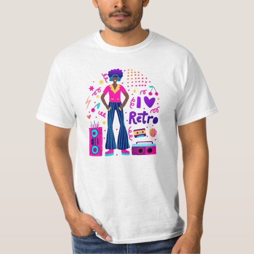  Retro Love Bachelor Party T_shirt T_Shirt