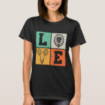 Retro Love Badminton Lover  T-Shirt<br><div class="desc">Retro Love Badminton Lover</div>
