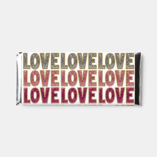 Retro Love Faux Sequins  Hershey Bar Favors