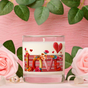 Retro Love Happy Valentines Day 2026 Scented Candle