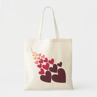 Retro Love Hearts Tote Bag