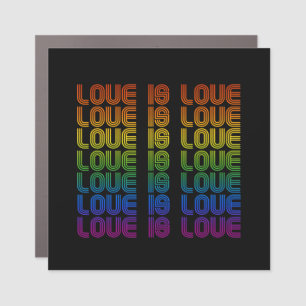 Retro Love is Love Car Magnet
