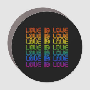 Retro Love is Love Car Magnet