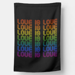 Retro Love is Love House Flag