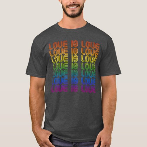 Retro Love is Love Pride T_Shirt