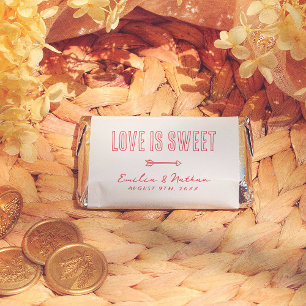 Retro Love is Sweet Hand Drawn Cupid Wedding Favor
