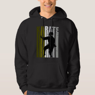 Retro Love Karate Sparring Birthday Olive Green Co Hoodie