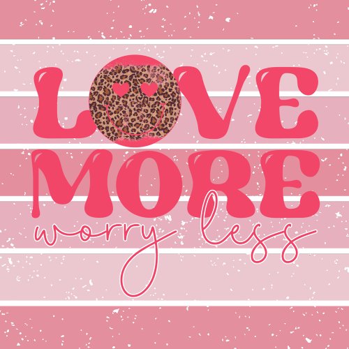 Retro Love More Worry Less T_Shirt