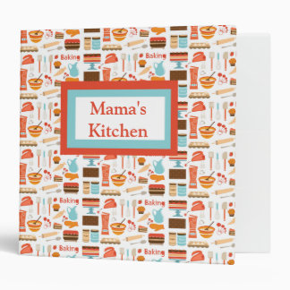 Retro Love Personalized Recipe Binder