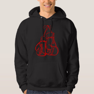 Retro Love Red Boxing Gloves  Boxer Hoodie