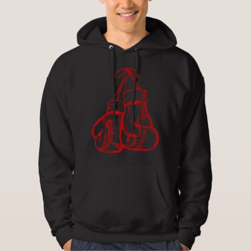 Retro Love Red Boxing Gloves Gifts Boxer Gift 586 Hoodie