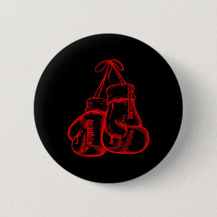 Retro Love Red Boxing Gloves Gifts Boxer Gift Button