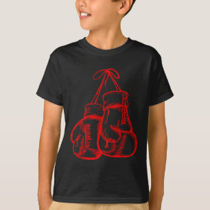 Retro Love Red Boxing Gloves Gifts Boxer Gift  T-Shirt