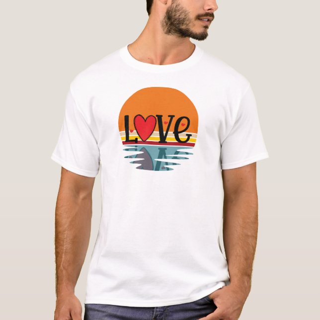 Retro Love Reflection T-Shirt (Front)