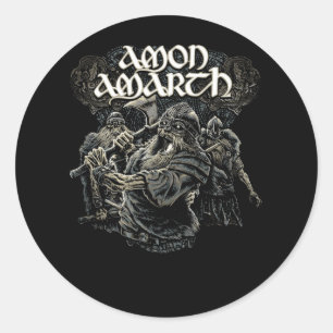 Retro Love Rock Amon Amarth Fan Art Design Classic Round Sticker