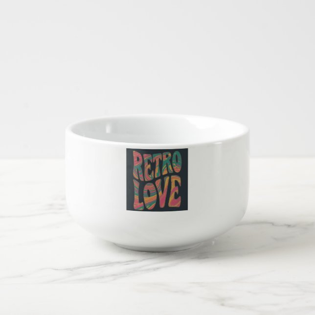 Retro love  soup mug (Front)